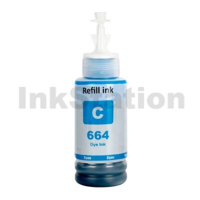 Compatible Epson T664 EcoTank Cyan Ink Bottle