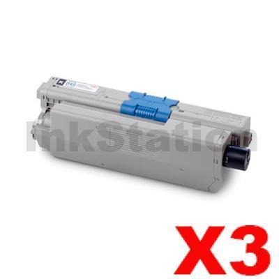 3 x Compatible OKI C510,C530, MC561 Black Toner Cartridge (44469806) - 5,000 pages