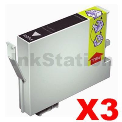 3 x Compatible Epson T0491 Black Ink Cartridge