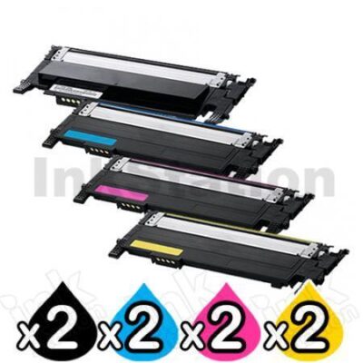 2 sets of 4-Pack Compatible Samsung SLC430, SLC480FW Cartridge Combo CLT404S [2BK,2C,2M,2Y]
