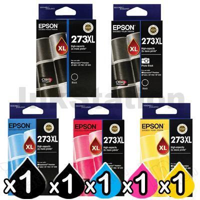 5-Pack Epson 273XL Genuine High Yield Ink Combo [1BK,1PBK,1C,1M,1Y]