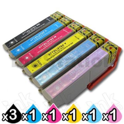 8 Pack Epson 277XL Compatible High Yield Inkjet Cartridges [3BK,1C,1M,1Y,1LC,1LM]