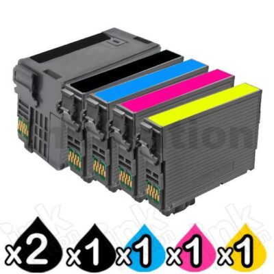 6 Pack Epson 410XL (C13T339192-C13T340492) Compatible High Yield Inkjet Cartridges [2BK,1PBK,1C,1M,1Y]