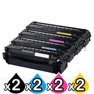 2 sets of 4 Pack Compatible Samsung SLC2620 SLC2670 SLC2680 Toner Cartridge Set CLT-505L [2BK,2C,2M,2Y]