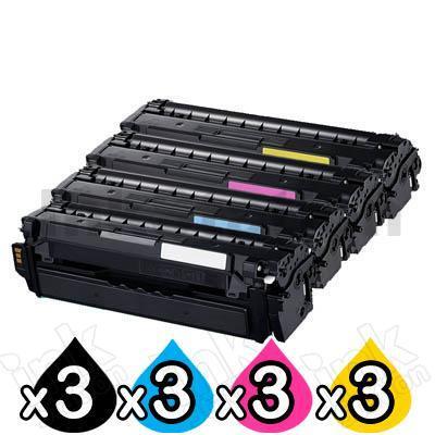 3 sets of 4 Pack Compatible Samsung SLC2620 SLC2670 SLC2680 Toner Cartridge Set CLT-505L [3BK,3C,3M,3Y]