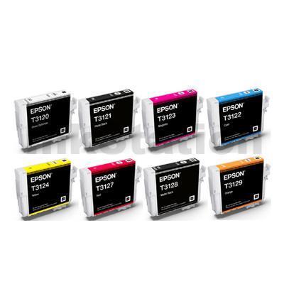 8-Pack Genuine Epson T3120-T3129 Ink Combo [GO+PBK+C+M+Y+R+MBK+O]