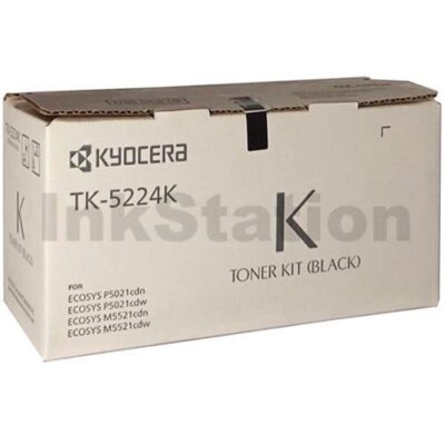 Genuine Kyocera TK-5224K Black Toner Cartridge Ecosys M5521, P5021 - 1,200 pages