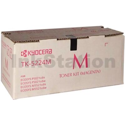Genuine Kyocera TK-5224M Magenta Toner Cartridge Ecosys M5521, P5021 - 1,200 pages