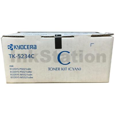 Genuine Kyocera TK-5234C Cyan Toner Cartridge Ecosys M5521, P5021 - 2,200 pages