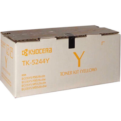 Genuine Kyocera TK-5244Y Yellow Toner Cartridge Ecosys M5526, P5026 - 3,000 pages