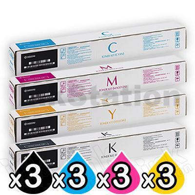 3 sets of 4 Pack Genuine Kyocera TK-8349 Toner Combo TASKalfa 2552CI [3BK,3C,3M,3Y]