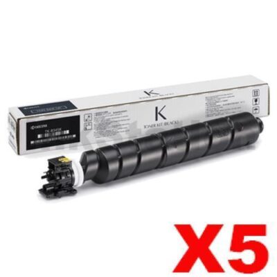 5 x Genuine Kyocera TK-8349K Black Toner Cartridge - 20,000 pages