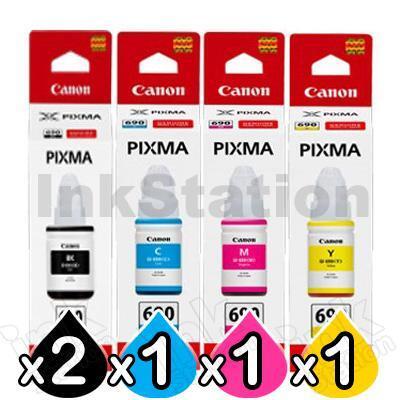 5-Pack Genuine Canon GI690 Ink Bottles [2BK+1C+1M+1Y]