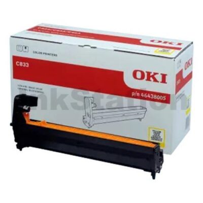 OKI C833N Genuine Yellow Drum Unit (46438005) - last up to 30,000 pages