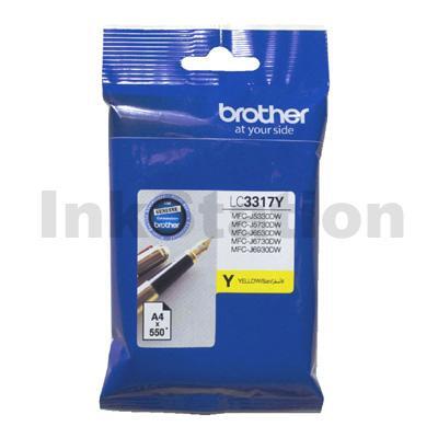 Genuine Brother LC-3317Y Yellow Ink Cartridge - 550 pages