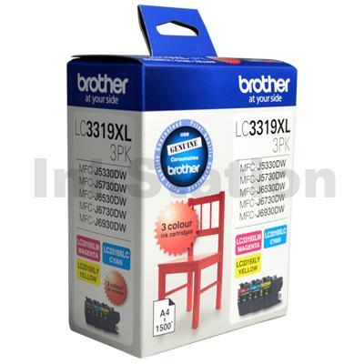 Genuine Brother LC-3319XL3PK Colour Pack [C+M+Y] - 1,500 Pages each