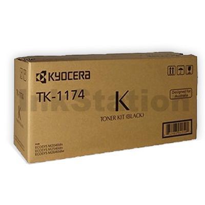 1 x Genuine Kyocera TK-1174 Black Toner Cartridge M2640IDW, M2040DN, M2540DN - 7,200 pages