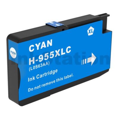 HP 955XL Compatible Cyan High Yield Inkjet Cartridge L0S63AA - 1,600 Pages
