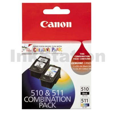 Canon PG-510 + CL-511 Genuine Ink Twin Pack (PG510CL511CP) [1BK,1C]