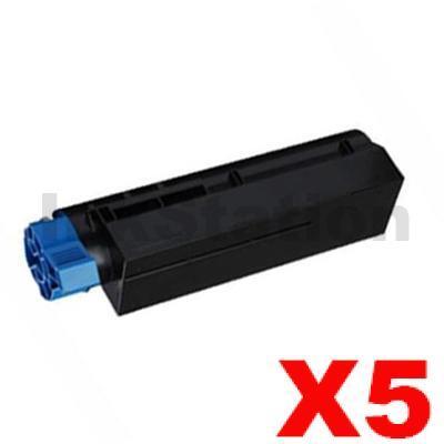 5 x OKI Compatible B432 B512 MB472 MB492 MB562 B412 Black High Yield Toner Cartridge - 7,000 pages (45807107)