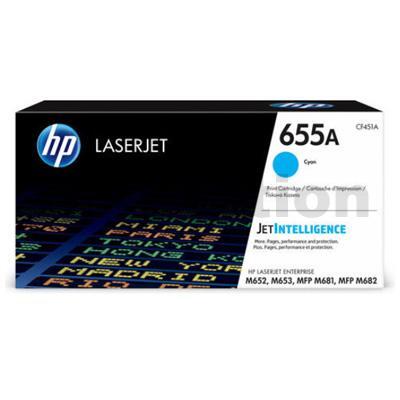 HP 655A (CF451A) Genuine Cyan Toner Cartridge - 10,500 pages