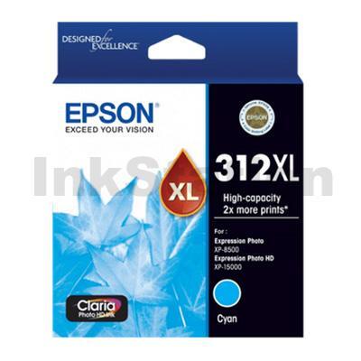 Epson 312XL (C13T183292) Genuine Cyan High Yield Inkjet Cartridge