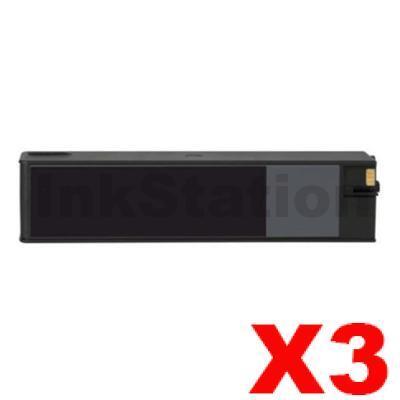 3 x HP 975X Compatible Black High Yield Inkjet Cartridge L0S09AA - 10,000 Pages