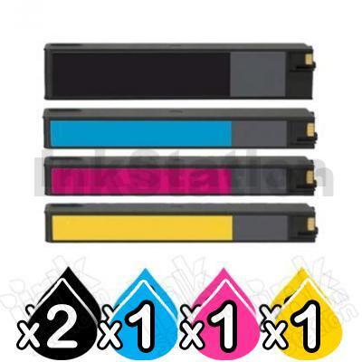 5 Pack HP 975X Compatible High Yield Inkjet Combo L0S00AA - L0S09AA [2BK,1C,1M,1Y]