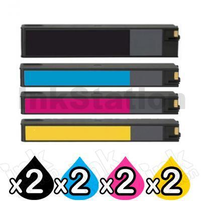 2 Sets of 4 Pack HP 975X Compatible High Yield Inkjet Combo L0S00AA - L0S09AA [2BK,2C,2M,2Y]