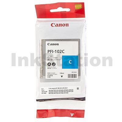 Genuine Canon PFI102C Cyan Ink Cartridge
