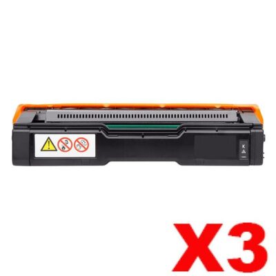 3 x Ricoh SP C252DN / SP C252SF / SP C262SFNW Compatible Black Toner Cartridge 407720 - 6,500 pages