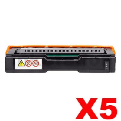 5 x Ricoh SP C252DN / SP C252SF / SP C262SFNW Compatible Black Toner Cartridge 407720 - 6,500 pages