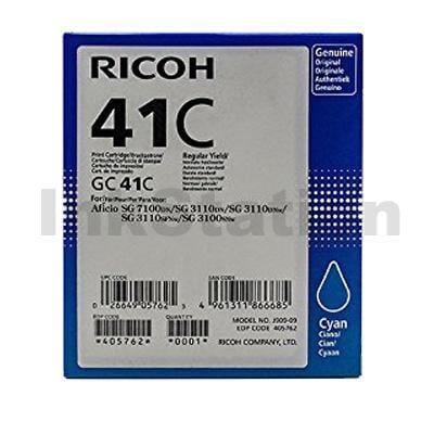 Ricoh SG-3110DNW SG-7100DN Genuine GC41C Cyan Ink Cartridge 405762 - 2,200 pages