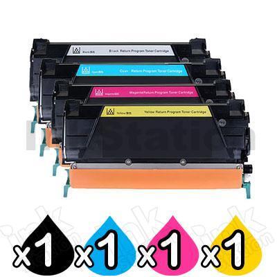 4 Pack Lexmark Compatible C746 / C748 Toner Combo - BK 12,000 pages & CMY 7,000 pages [1BK,1C,1M,1Y]