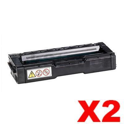 2 x Non-Genuine alternative for TK-154K Black Toner Cartridge suitable for Kyocera FS-C1020MFP - 6,500 pages