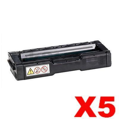 5 x Non-Genuine alternative for TK-154K Black Toner Cartridge suitable for Kyocera FS-C1020MFP - 6,500 pages