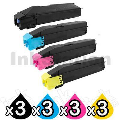 3 Sets of 4 Pack Non-Genuine alternative for TK-8309 Toners suitable for Kyocera TASKalfa 3050ci, 3550ci [3BK,3C,3M,3Y]