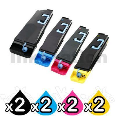 2 Sets of 4 Pack Non-Genuine alternative for TK-869 Toners suitable for Kyocera TASKalfa 250ci, 300ci [2BK,2C,2M,2Y]