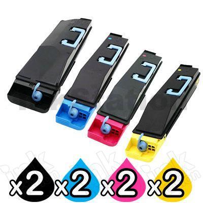 2 Sets of 4 Pack Non-Genuine alternative for TK-859 Toner Cartridges suitable for Kyocera TASKalfa 400ci, 500ci [2BK,2C,2M,2Y]