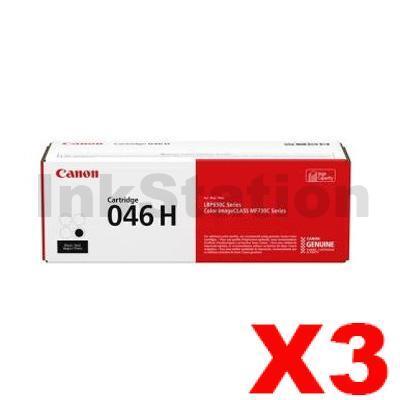 3 x Genuine Canon CART-046BKH Black High Yield Toner Cartridge - 6,300 pages