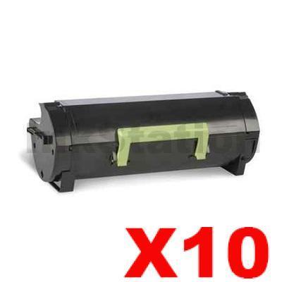 10 x Lexmark 603H (60F3H00) Compatible MX310 / MX410 / MX511 / MX611 Black High Yield Toner Cartridge - 10,000 pages