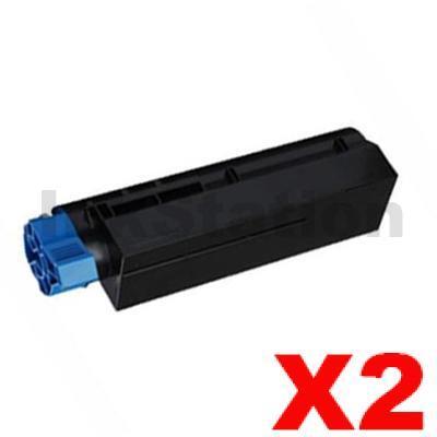2 x OKI Compatible B432 B512 MB472 MB492 MB562 B412 Black High Yield Toner Cartridge - 7,000 pages (45807107)