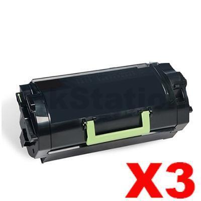 3 x Lexmark (52D3H00) Compatible MS810 / MS811 / MS812 Black High Yield Toner Cartridge - 25,000 pages