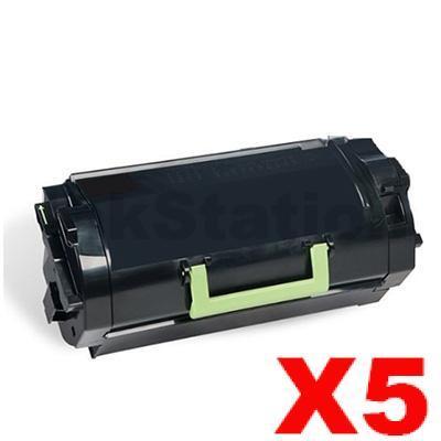 5 x Lexmark (52D3H00) Compatible MS810 / MS811 / MS812 Black High Yield Toner Cartridge - 25,000 pages