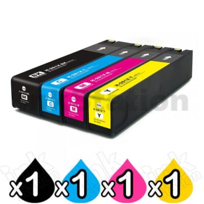 4 Pack HP 981X Compatible High Yield Inkjet Combo L0R12A - L0R09A [1BK,1C,1M,1Y]