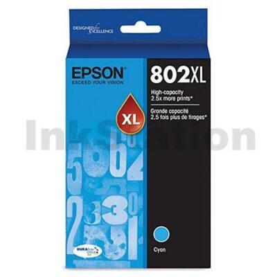 Epson 802XL (C13T356292) Genuine Cyan High Yield Inkjet Cartridge