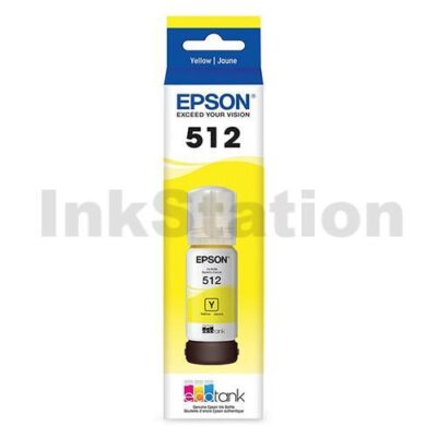 Genuine Epson T512 EcoTank Yellow Ink Bottle