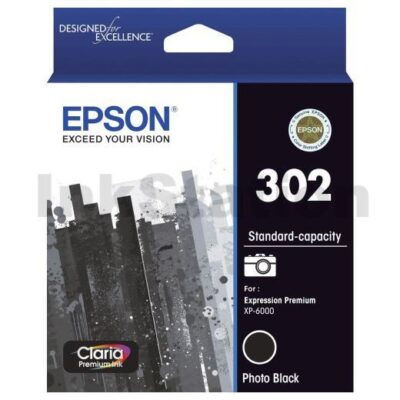 Epson 302 (C13T01W192) Genuine Photo Black Inkjet Cartridge