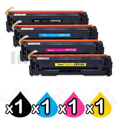 4 Pack HP 204A (CF510A-CF513A) Compatible Toner Cartridges [1BK,1C,1M,1Y]