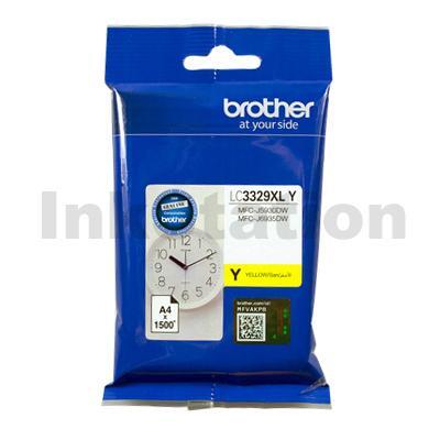 Genuine Brother LC-3329XLY High Yield Yellow Ink Cartridge - 1,500 pages